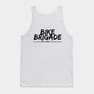 Bike Brigade Podcast Logo in Black Tank Top